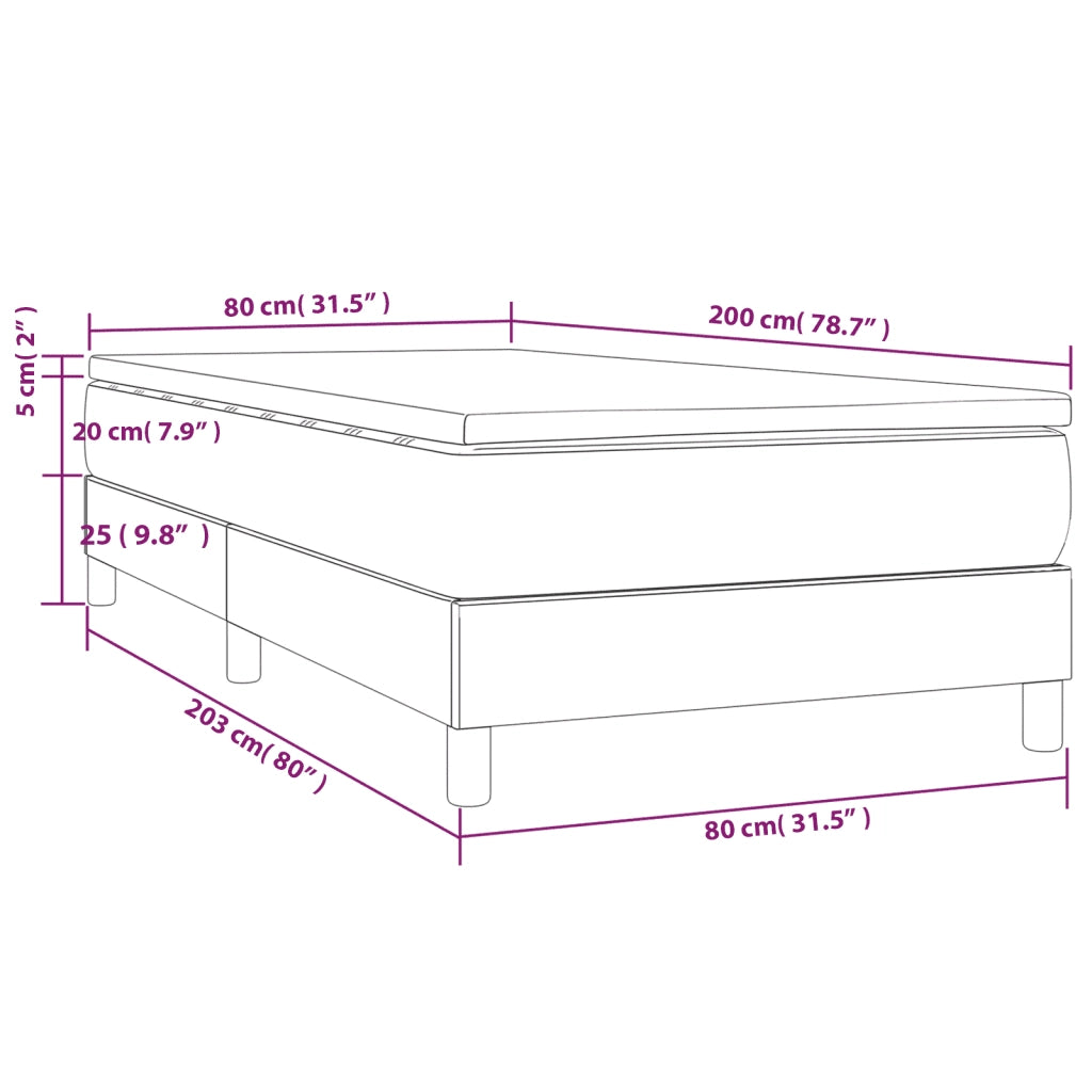 Giroletto a Molle con Materasso Blu 80x200 cm inTessuto 3144035