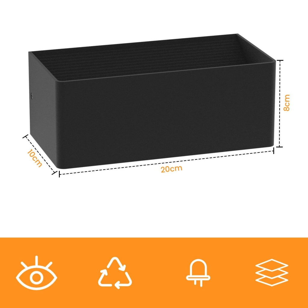 ZMH Applique a LED nera Lampada da parete moderna per esterni e camera da letto