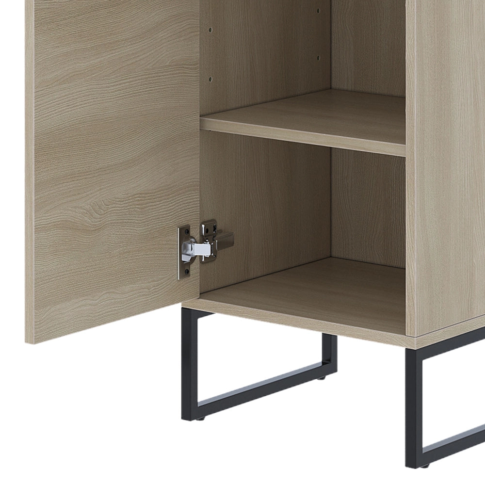 Vicco Mobiletto midi Quercia/nero 36 x 116.5 cm