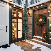 Albero Natale Artificiale Sottile a Metà Supporto Verde 240 cm 344603