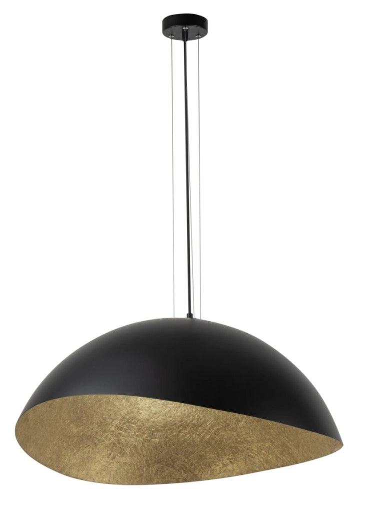 Lampada a sospensione Solaris nero oro 48cm E27 Sigma