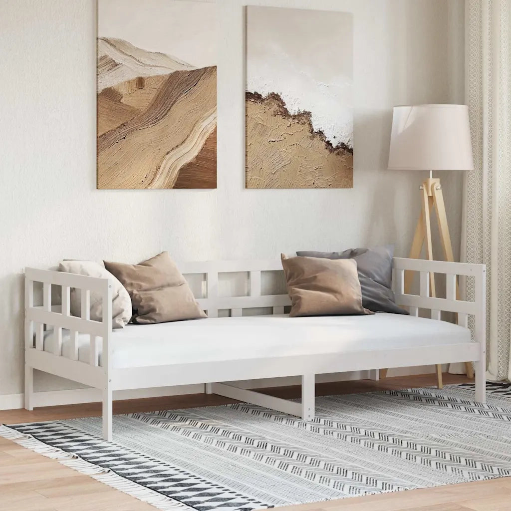 Dormeuse Bianca in Legno Massello di Pino 80x200 cm