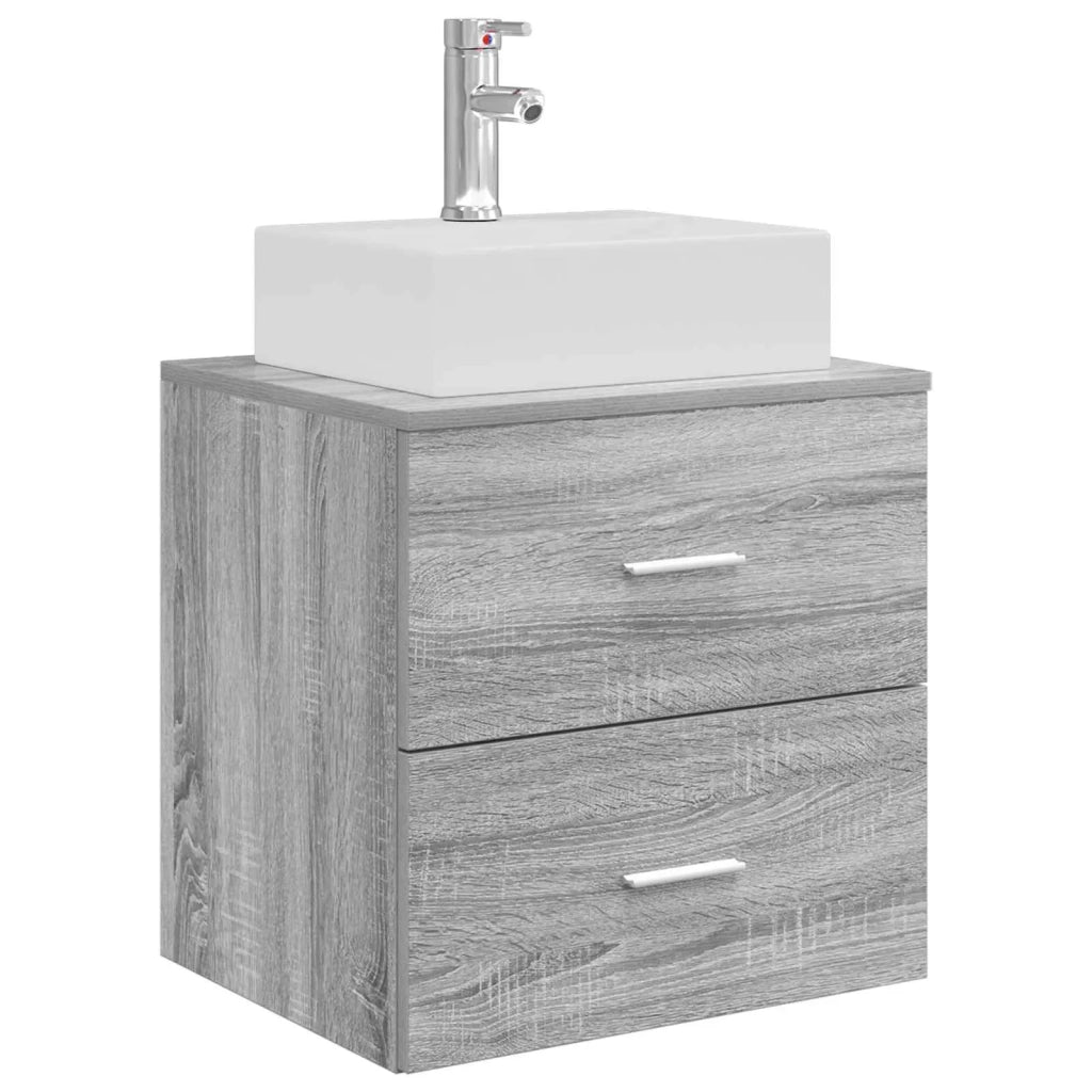 Set di mobili per il bagno 4 pz Sonoma grigio 3406820