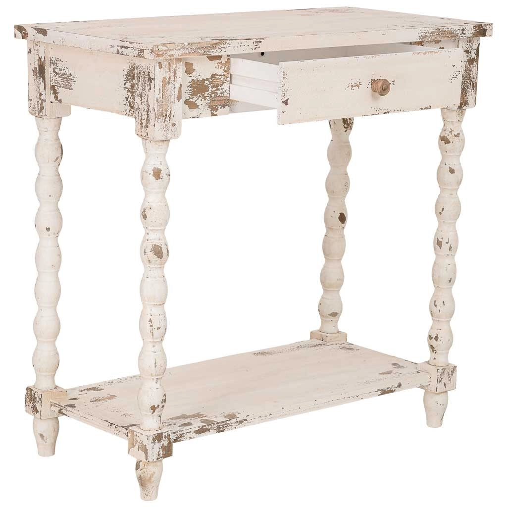 Mobile da ingresso in legno bianco 80x40x80h cm