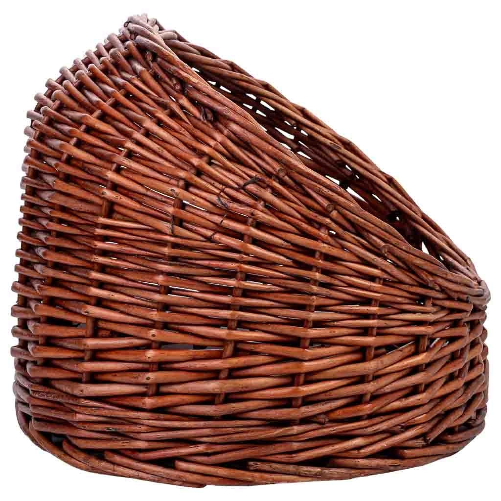 Lettino per animali domestici in vimini marrone 40x30x30 cm