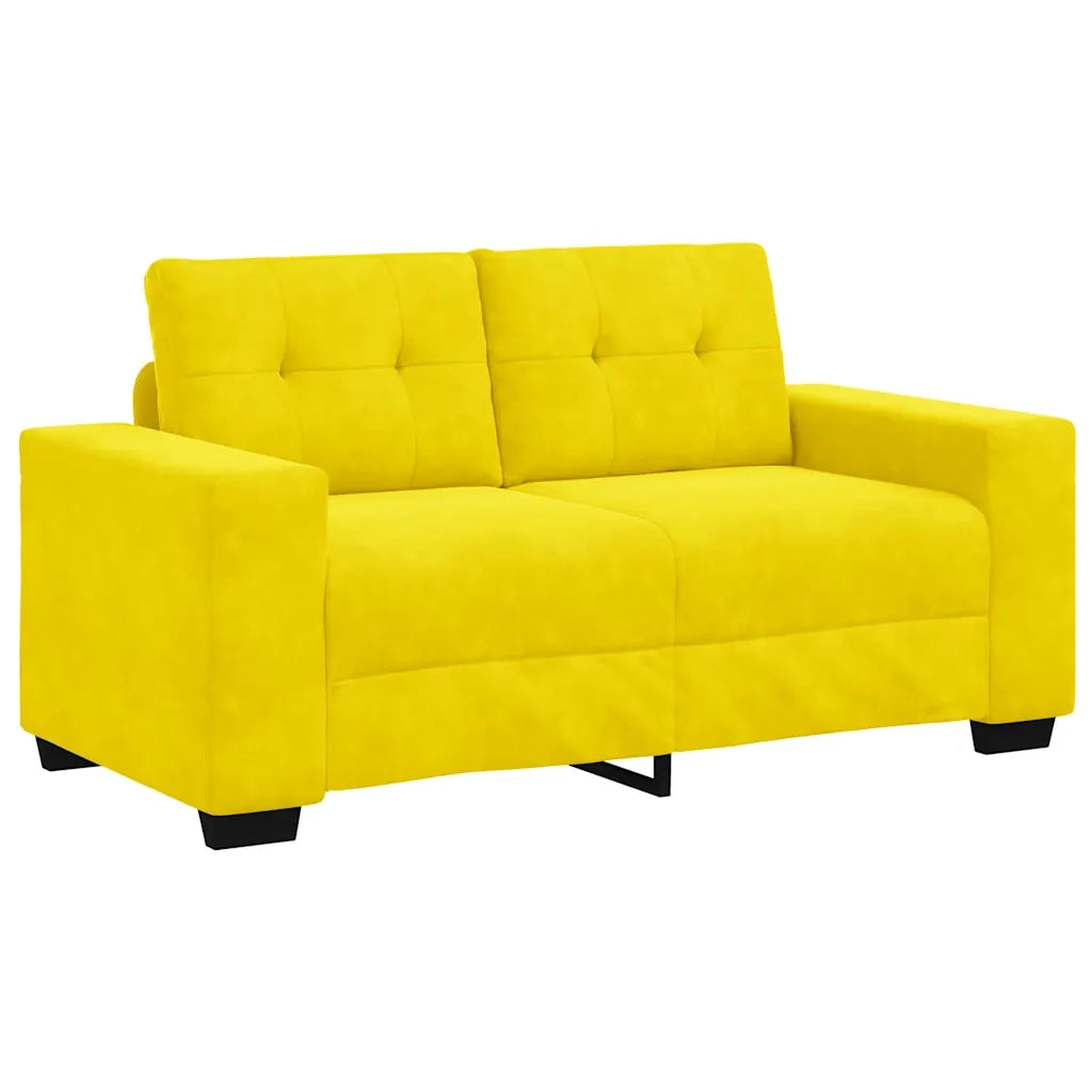 Set di divani con cuscino 3 pcs Giallo 221 x 78 x 80 cm Velluto 3324645