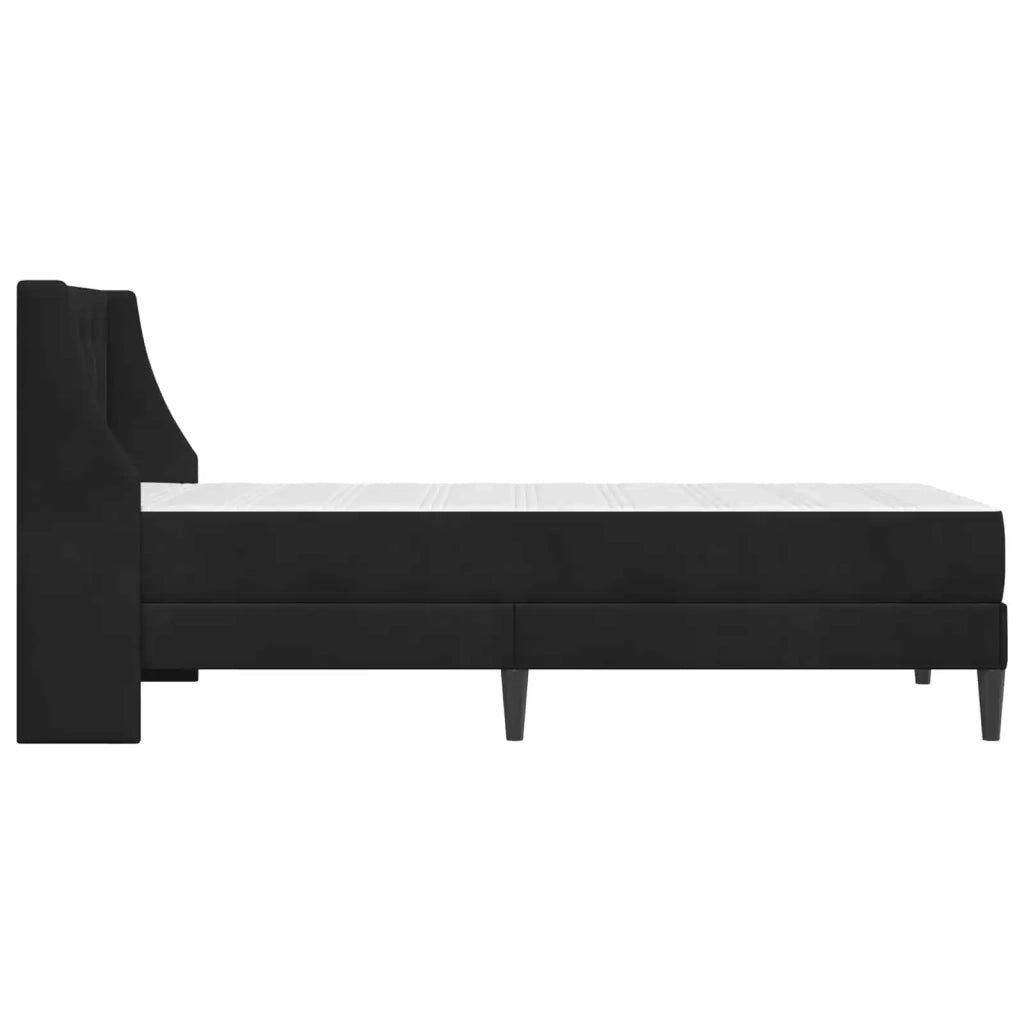 Struttura letto con materasso Nero 80 x 200 cm Velluto 3414763
