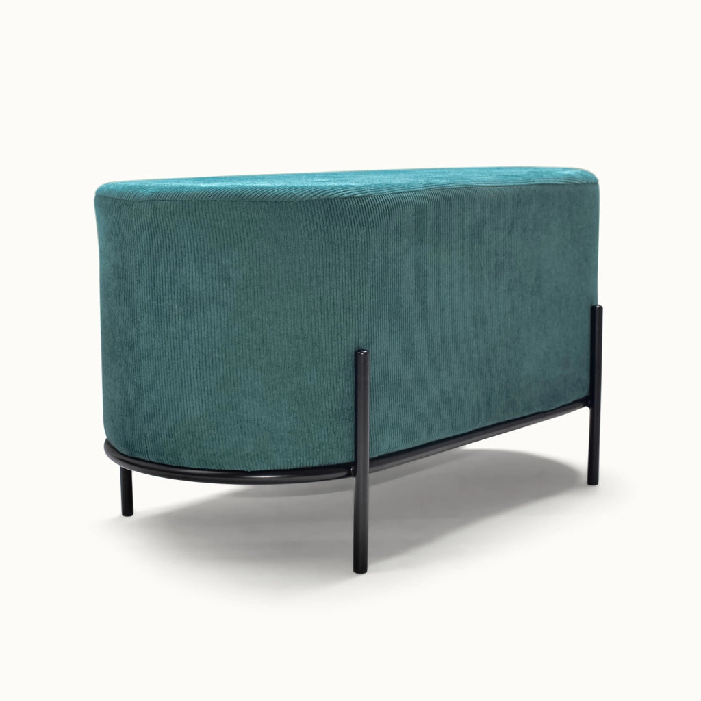 LIPSIA VELVET - Pouf ovale in velluto a coste