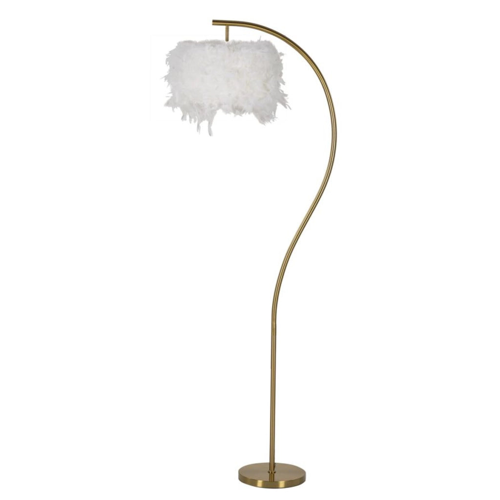 Lampada da Terra VKH187, Bianco, Metallo, 60x33x170 cm