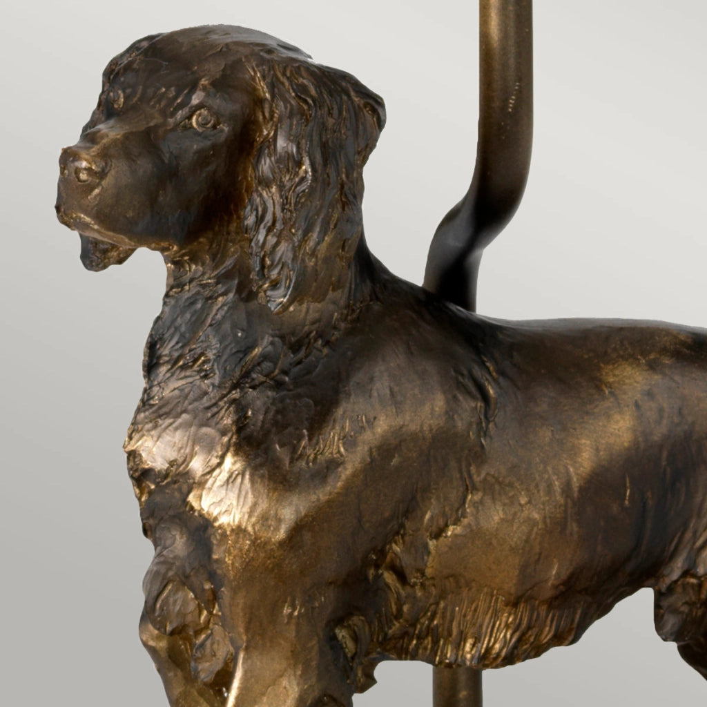 Lampada da tavolo cane Rufus resina bruna E27 40W Lightbox