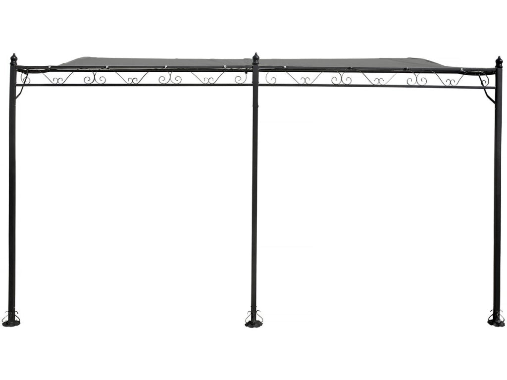 Gazebo in metallo - 3 x 4 m - Grigio