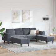 Divano per Soggiorno 3 pcs Grigio scuro 250 x 188 x 76 cm 3335123