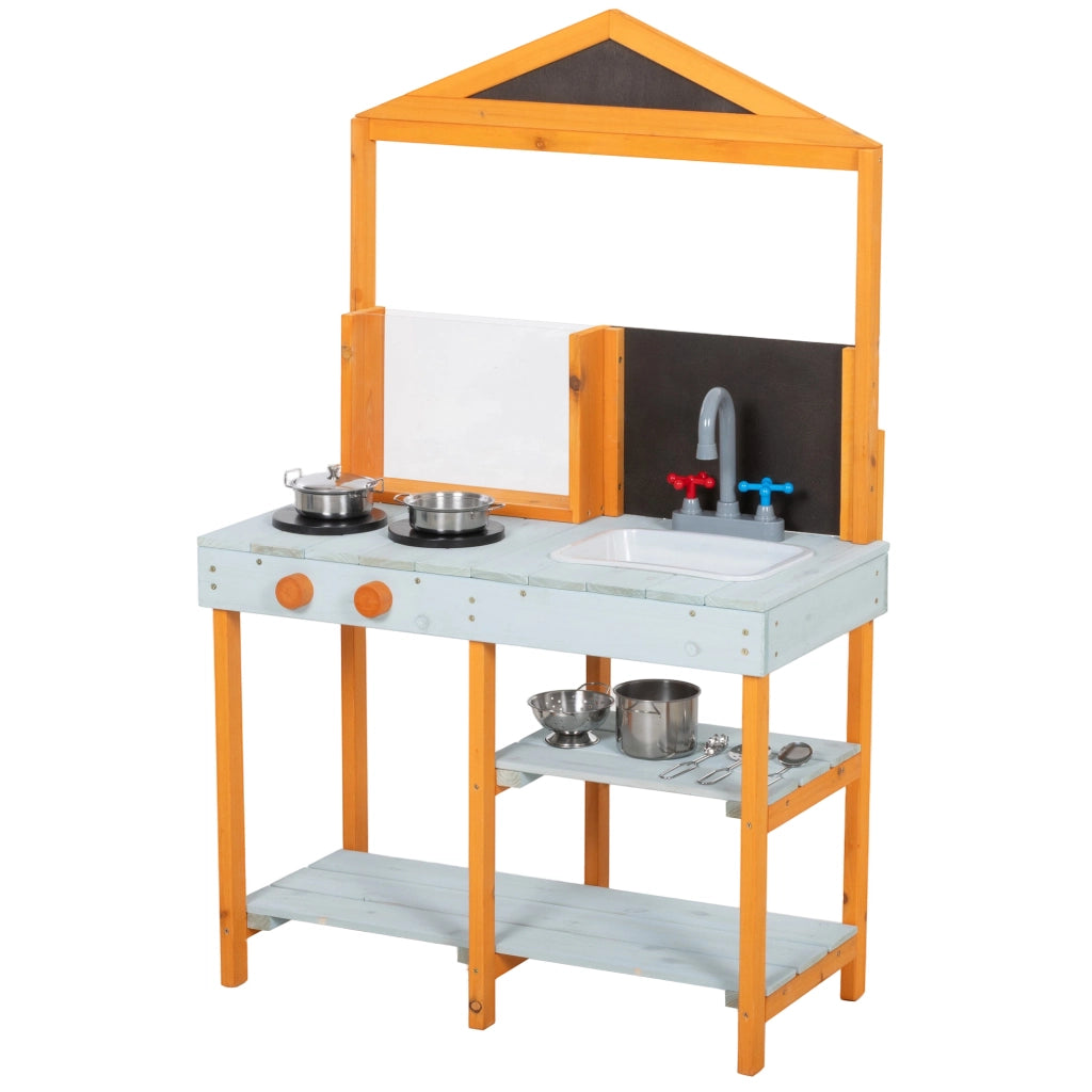 Cucina da gioco per bambini in legno ¨C zephmum ¨C blu chiaro