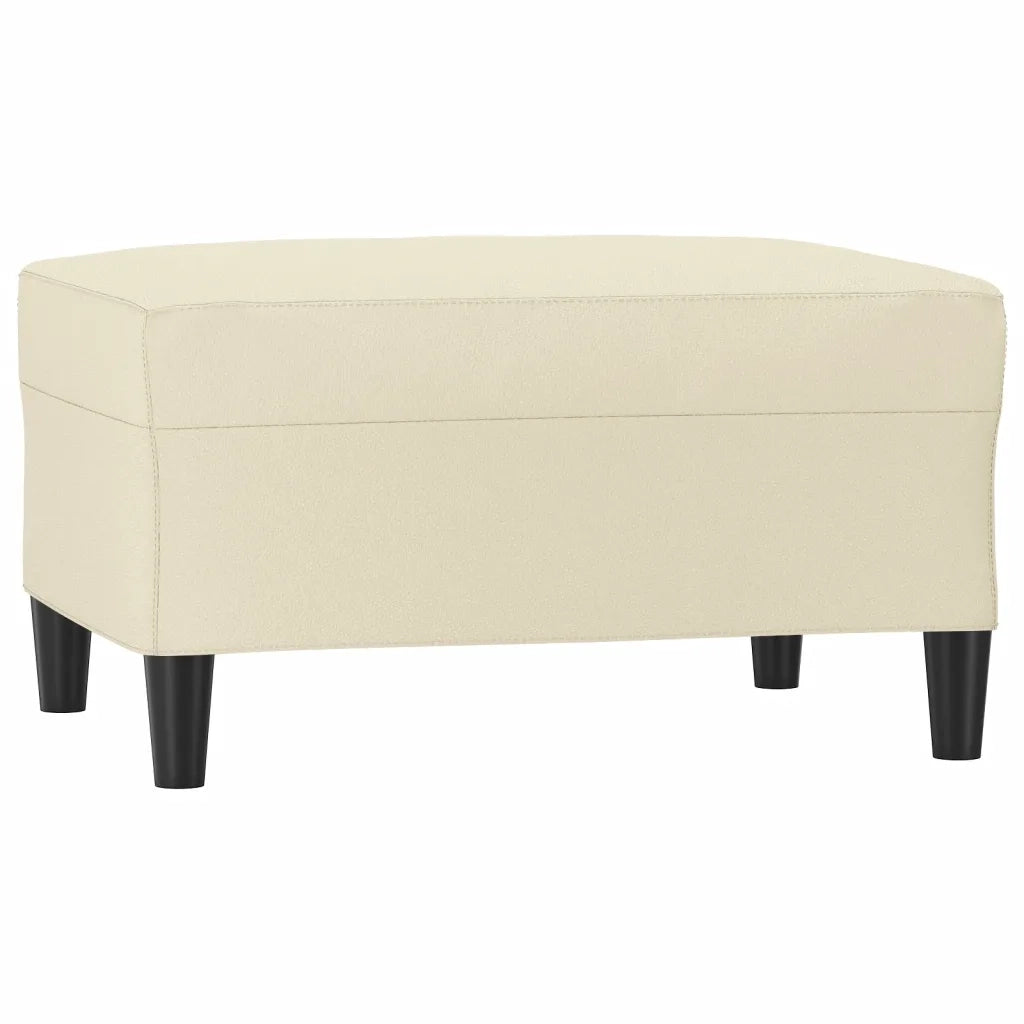 Set di Divani 4 pz con Cuscini crema in Similpelle