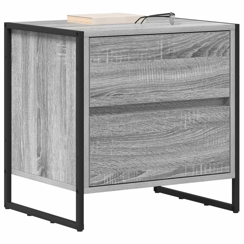 Comodino-Tavolino da notte Grigio Sonoma 50 x 39.5 x 50 cm Legno multistrato