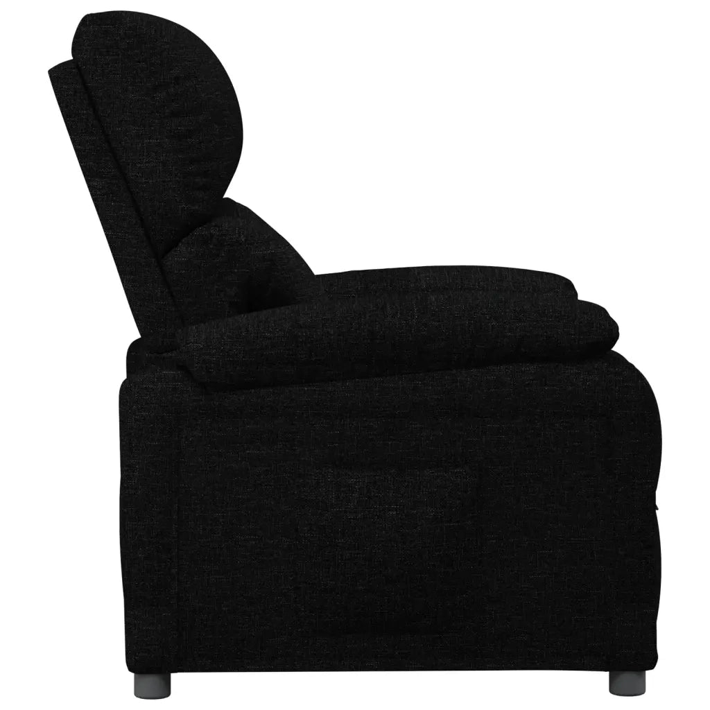 Poltrona Reclinabile in Tessuto Nero 342453