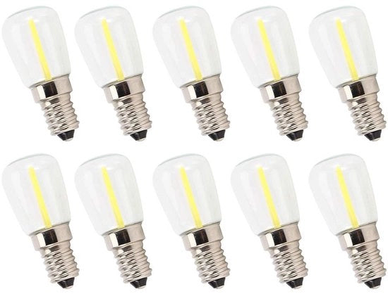 Lampadine a LED Mini Dimmabili - Fitting E14 - 10 Pezzi - Alta Luminosità - 1,5 W - Lampada a Olio