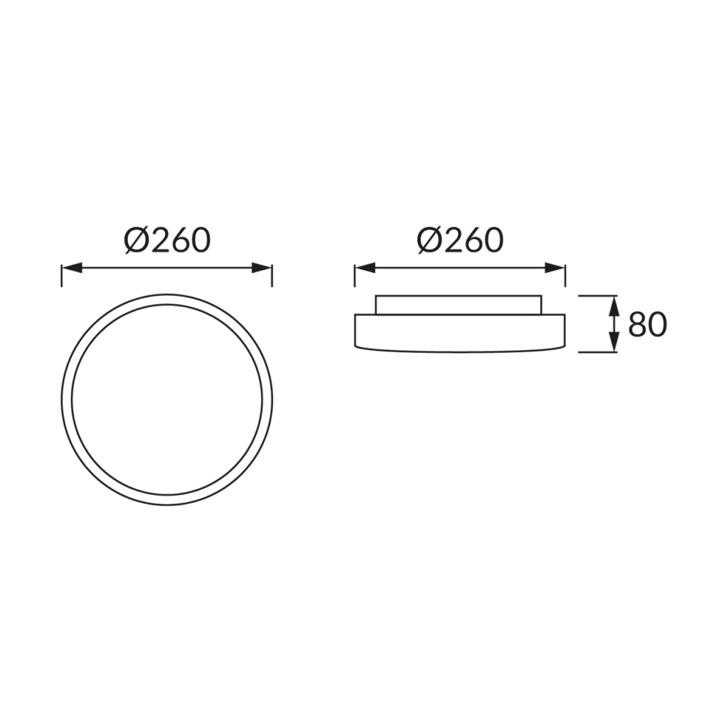 Plafoniera bagno LED 12W 4000K Ø26 bianca sensore Struhm