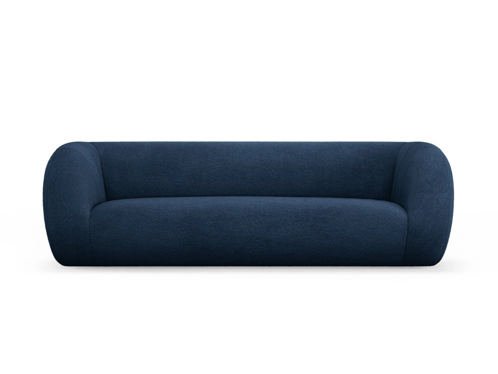 Cosmopolitan Design - Divano "Essen" 3 posti in bouclé blu scuro 
