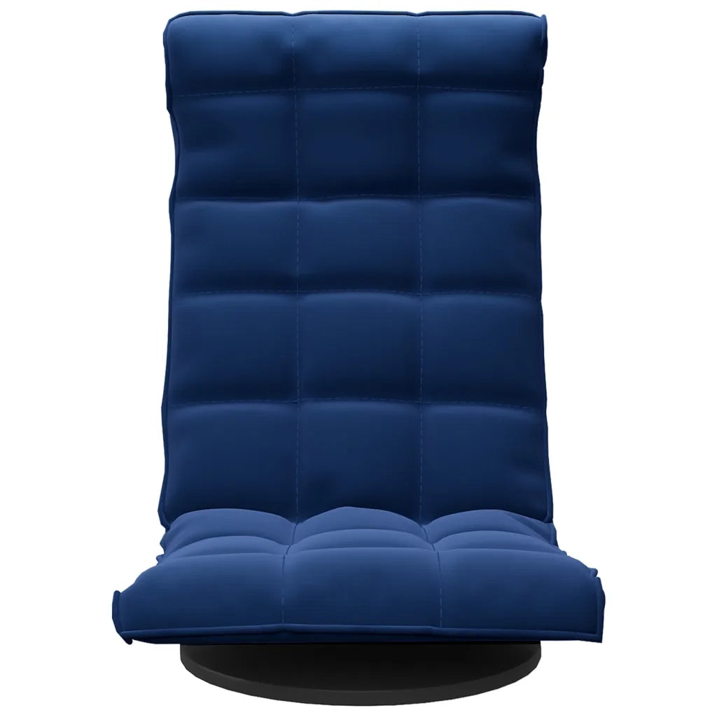 Sedia da Pavimento Girevole Blu in Velluto 336563