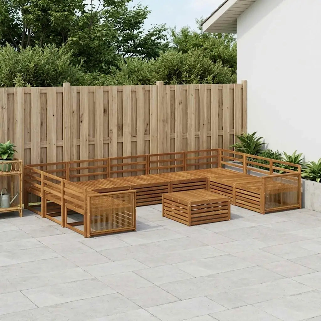 Set di divani da esterno 10 pcs Naturale 3383867
