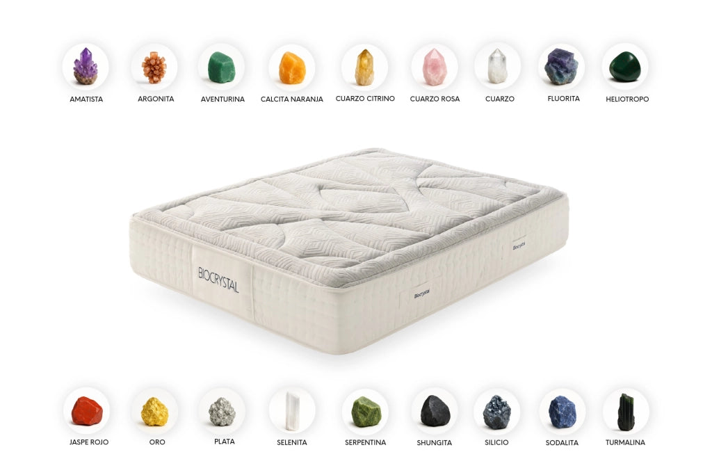Materasso a molle insacchettate Biocrystal Gold Spring, 30cm, 180x200cm - Moonia