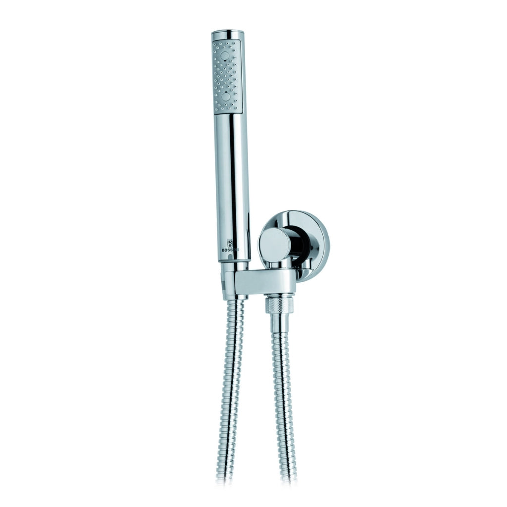 DUPLEX DOCCIA MOD. ZEN CON SUPPORTO INCASSO + FLEX OTTONE- Cromo- BOSSI- pezzi 1