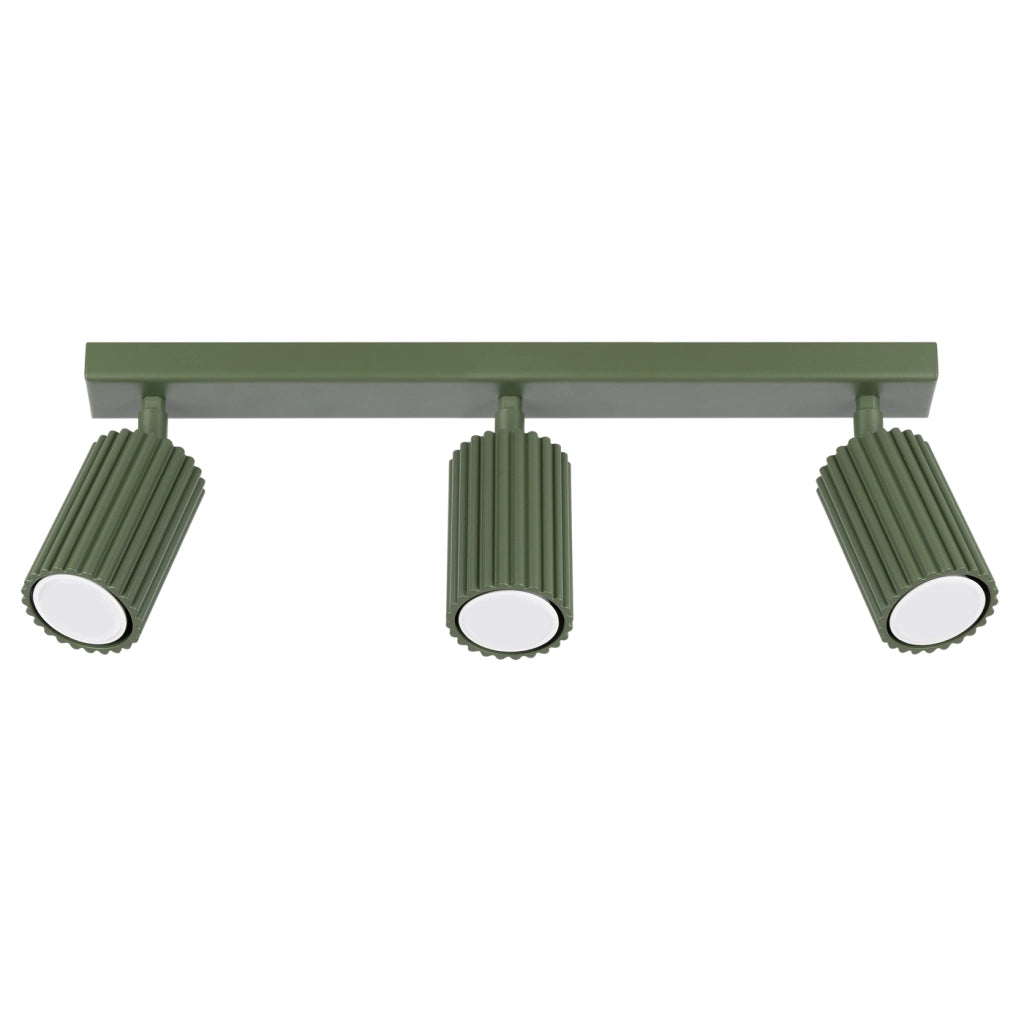 Lampada da soffitto KARBON 3L verde oliva