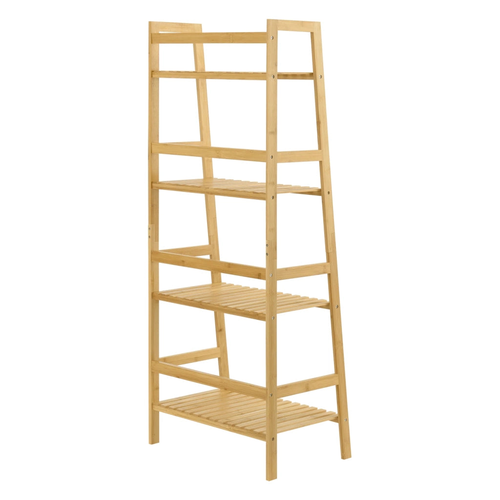 Scaffale a scala in bambù a 4 ripiani 48 x 32 x 123 cm 03_0007726