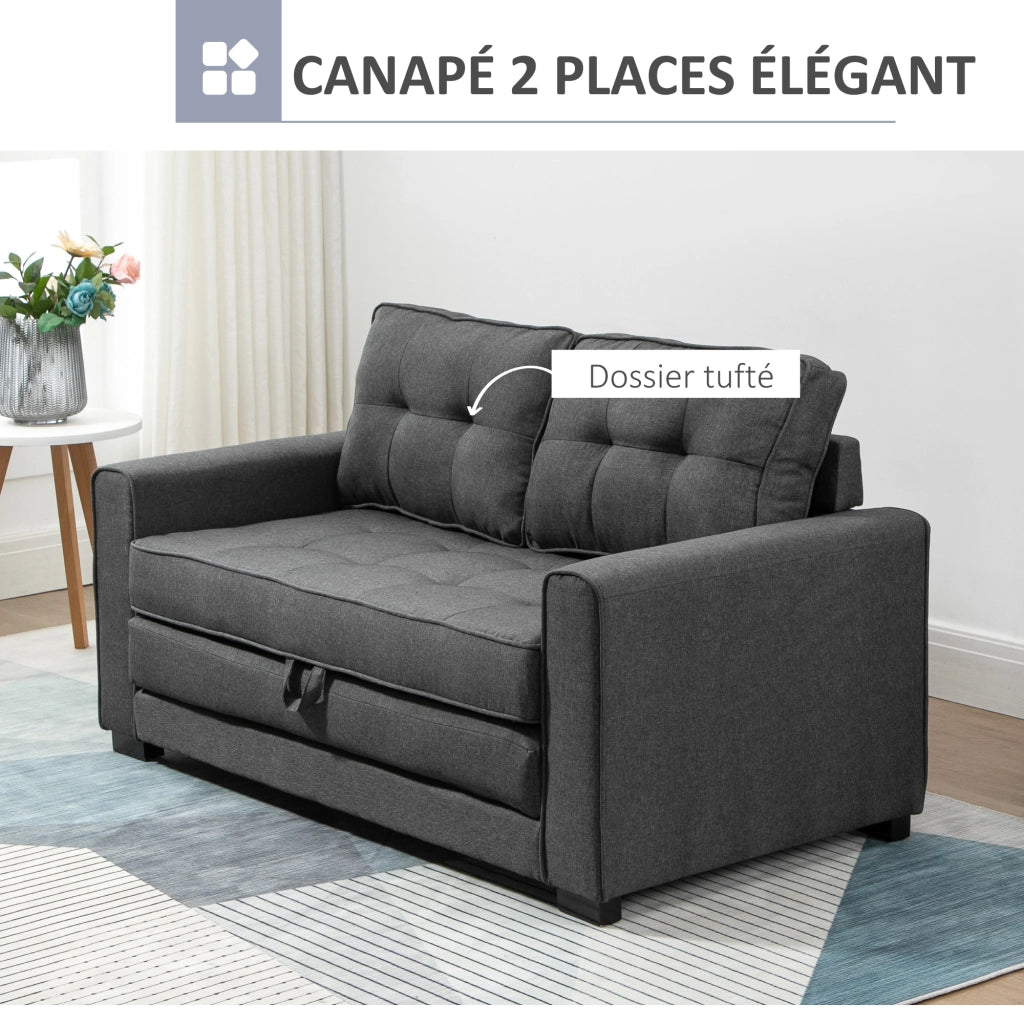Divano letto 2 posti ¨C Minimal ¨C grigio 147,5x75x85 cm
