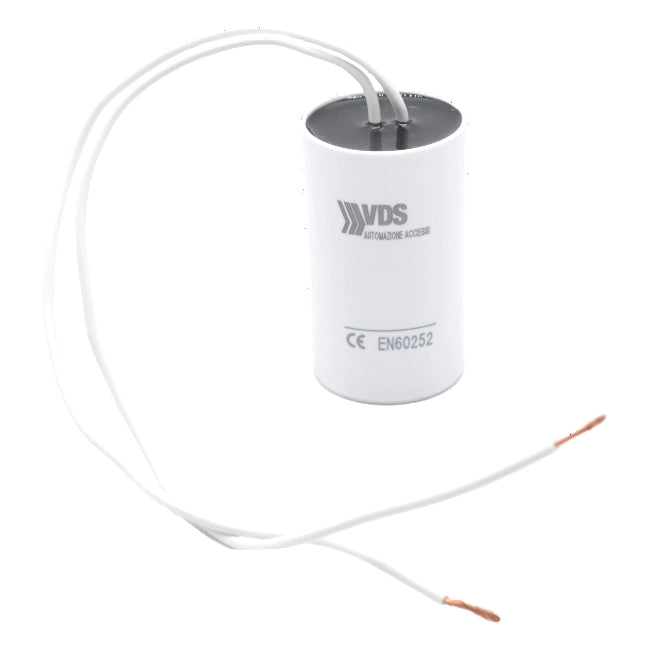 Condensatore da 10 UF mf microfarad per motori elettrici con cavi isolati 150mm