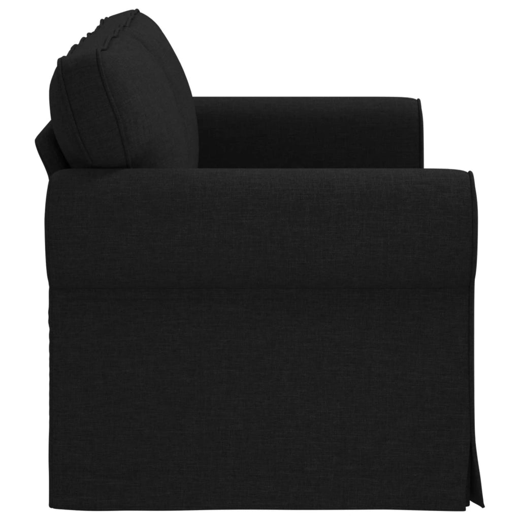 Divano Nero 215 x 82 x 80 cm Tessuto