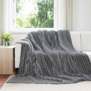 Coperta Grigio scuro 240 x 220 cm Panno 42016831