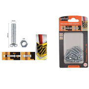 Trade Shop - Set 10 Pz Viti Vite Testa A Croce Tonda 6x20 Mm Con Dadi Dado Esagonale M6 90976 -