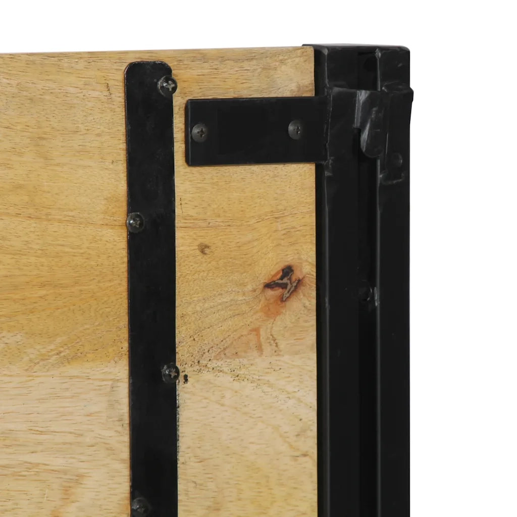 Testiera | Testata 180 cm in Legno Massello di Mango e Ferro