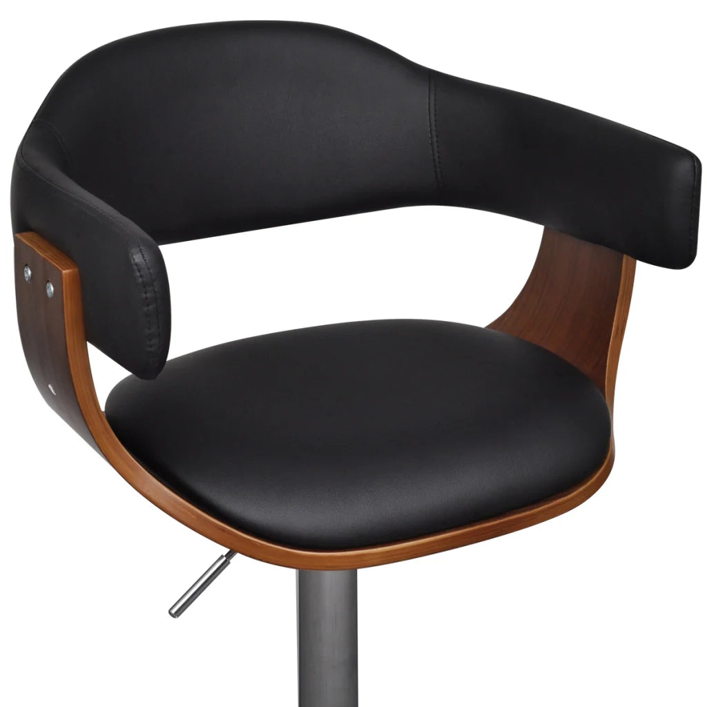 Set di 2 sgabelli da bar moderni in legno e nero 1202019