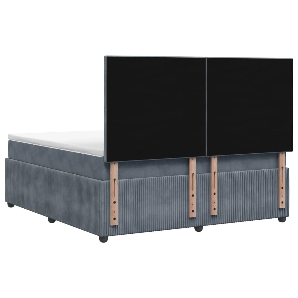 Letto box spring con materasso Grigio Scuro 140 x 190 cm 3454602