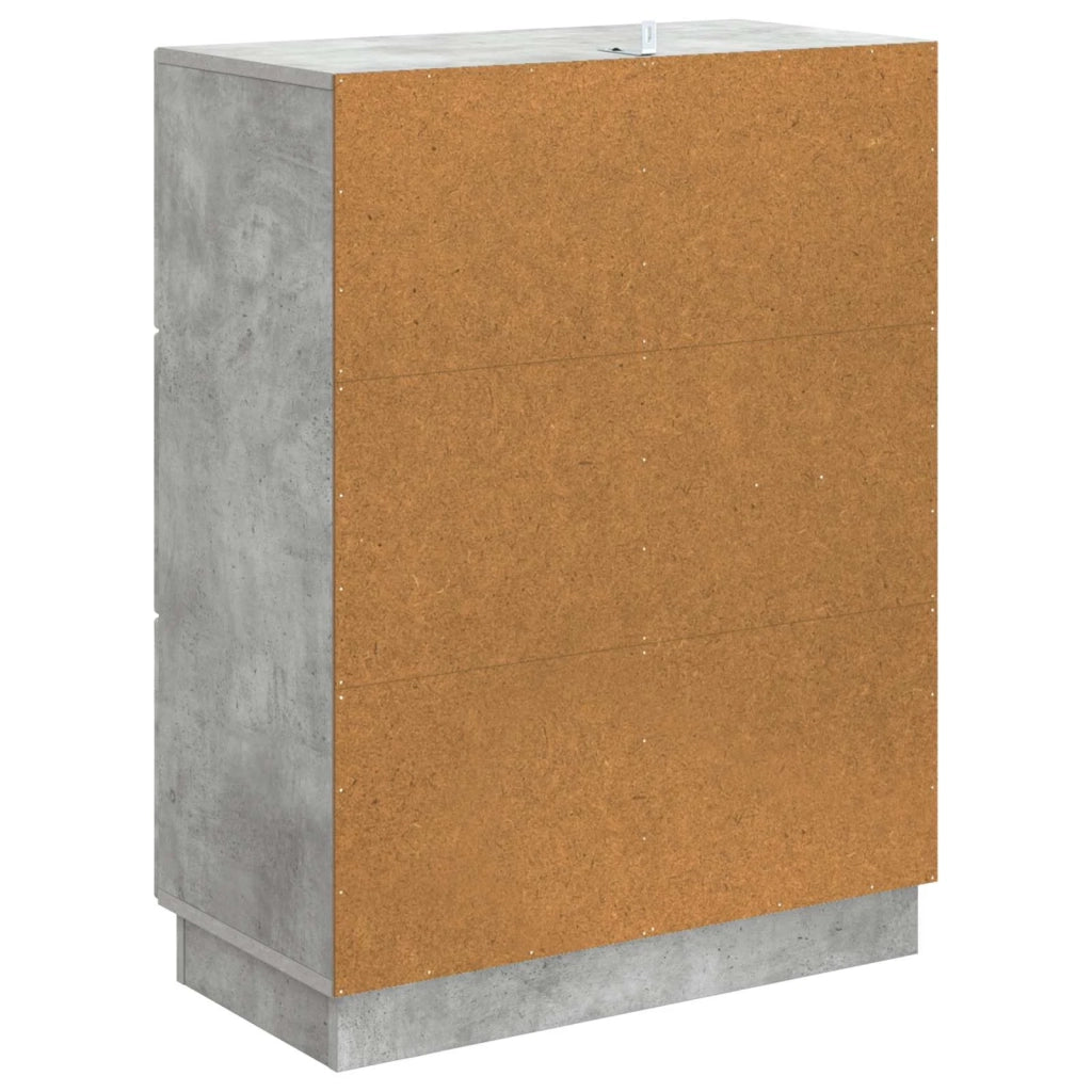 Credenza | Madia | Buffet da pranzo | Armadio da pranzo Grigio Cemento 66 x 34,5 x 87 cm Legno ingegnerizzato