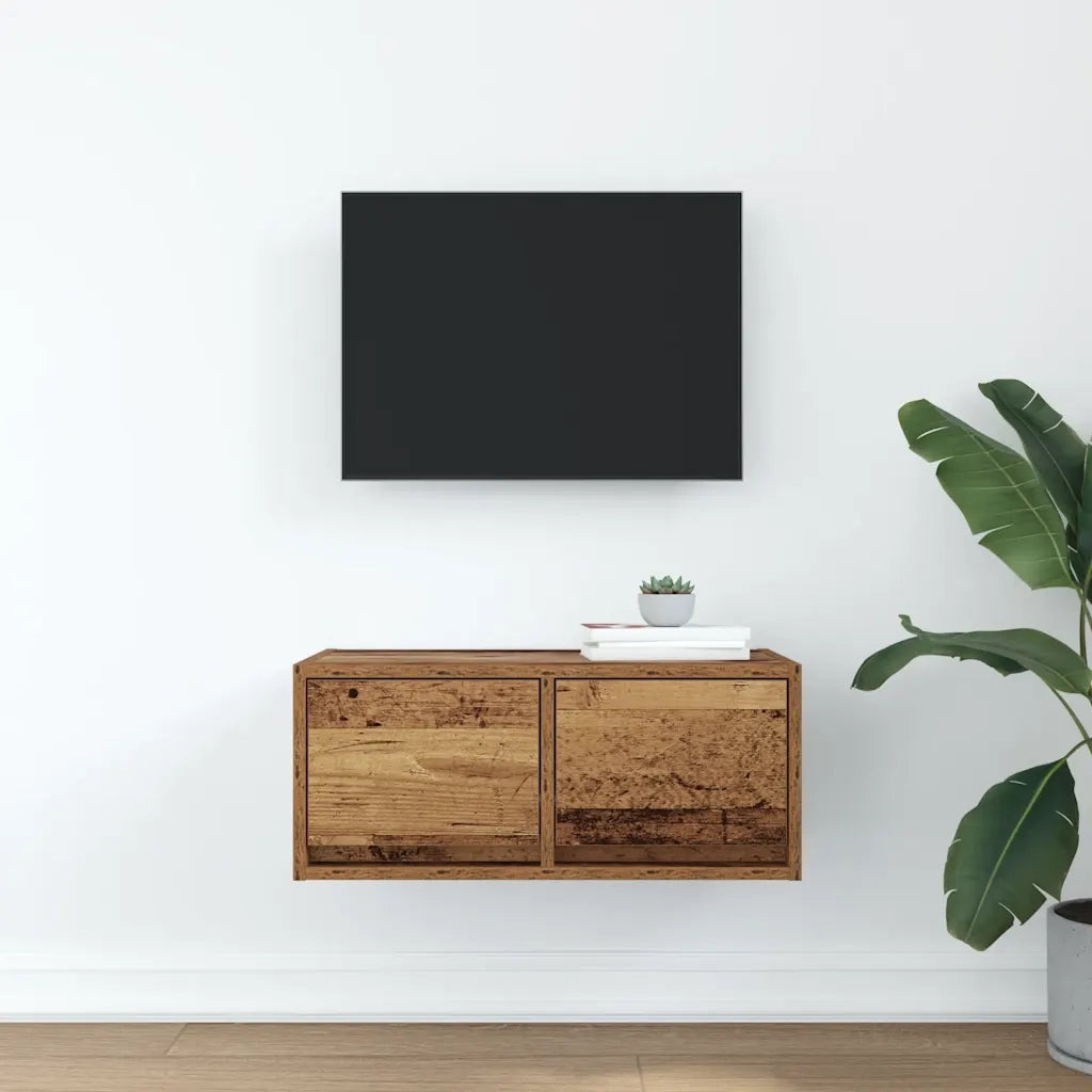 Mobile Porta TV-Mobile per TV-Credenza TV Legno Antico 60x31x25,5 cm Legno Multistrato