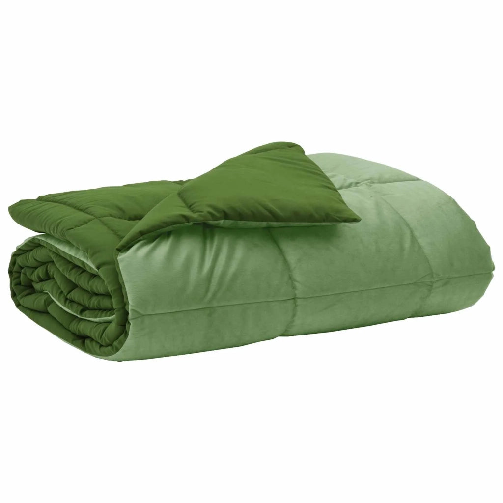 Piumone Completo Annuale Verde 155 x 220 cm Microfibra 42026044