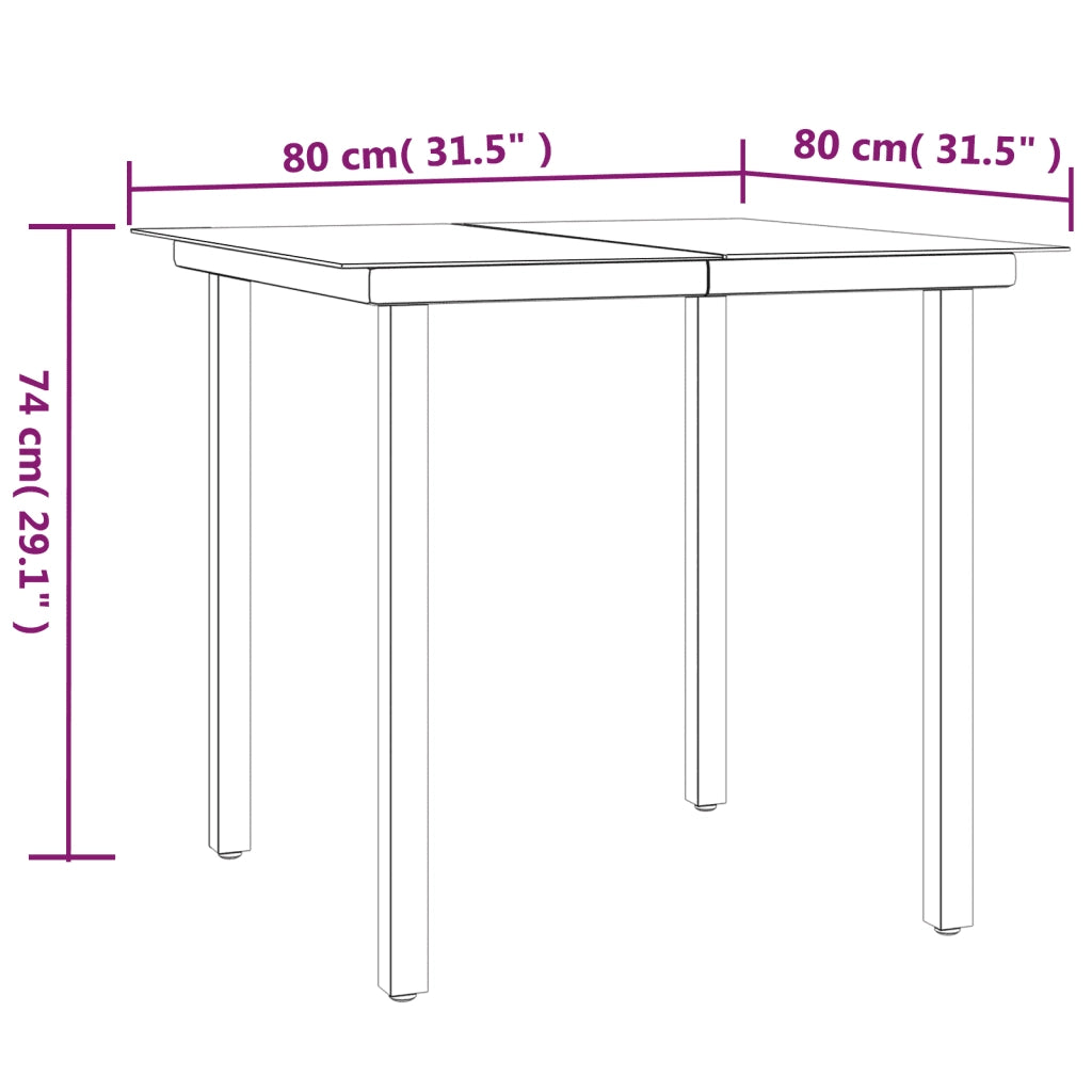 Set Salotto Giardino 3 pz | Set di Mobili da Esterno con Cuscini Nero e Grigio Polyrattan