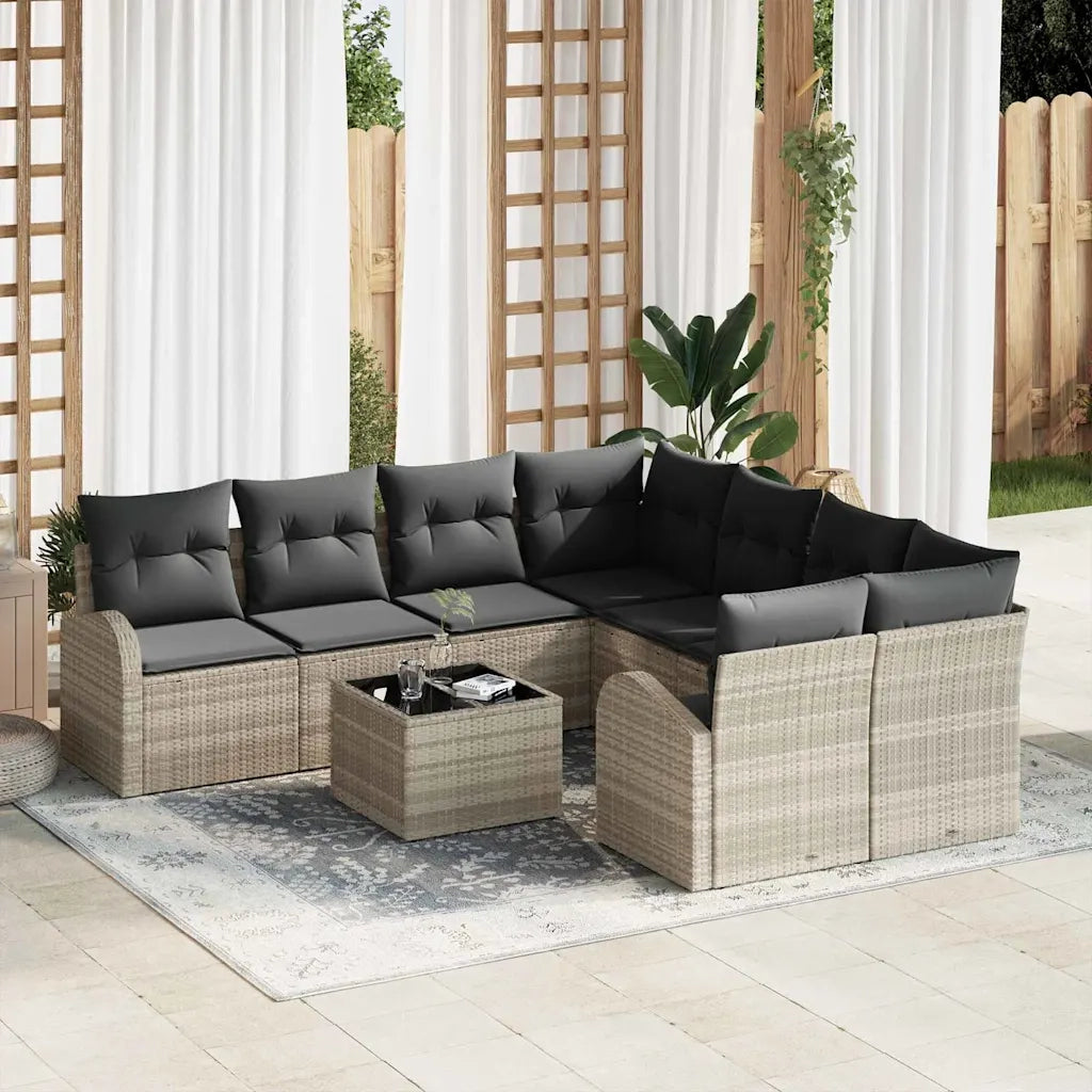 Set Divano da Giardino 55 x 55 x 37 cm polyrattan 3345982