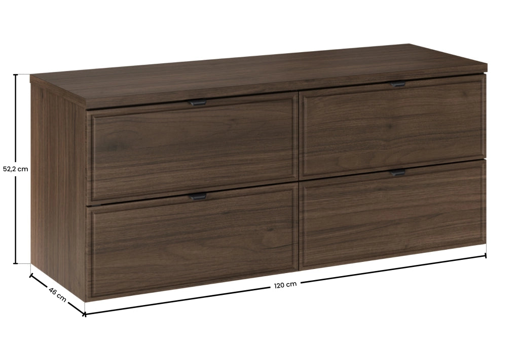 Set mobili bagno 120 cm con piano Terra Villa 120 cm