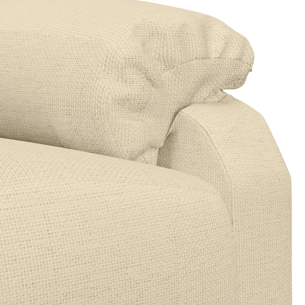 Poltrona | Sedia Relax Reclinabile in Tessuto Crema