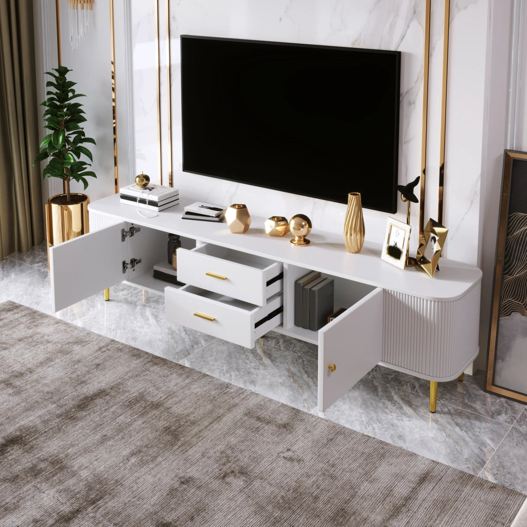 TV-Schrank bianco in MDF lunghezza 170 cm