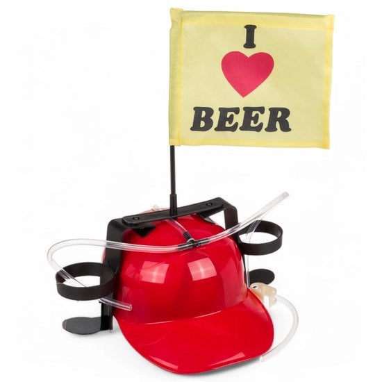 Drinkhelm Grappig Feestgadget - Verstelbare Houder per Blikjes/Flessen - Bevanda a Mano Libera - Leggero e Resistente - Ideale per Festa/Festival/Carnavale