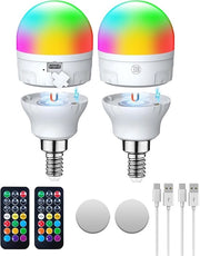 Lampada LED senza Filo Riscaldamento con Comando a Distanza E14 USB-C (2 pezzi)