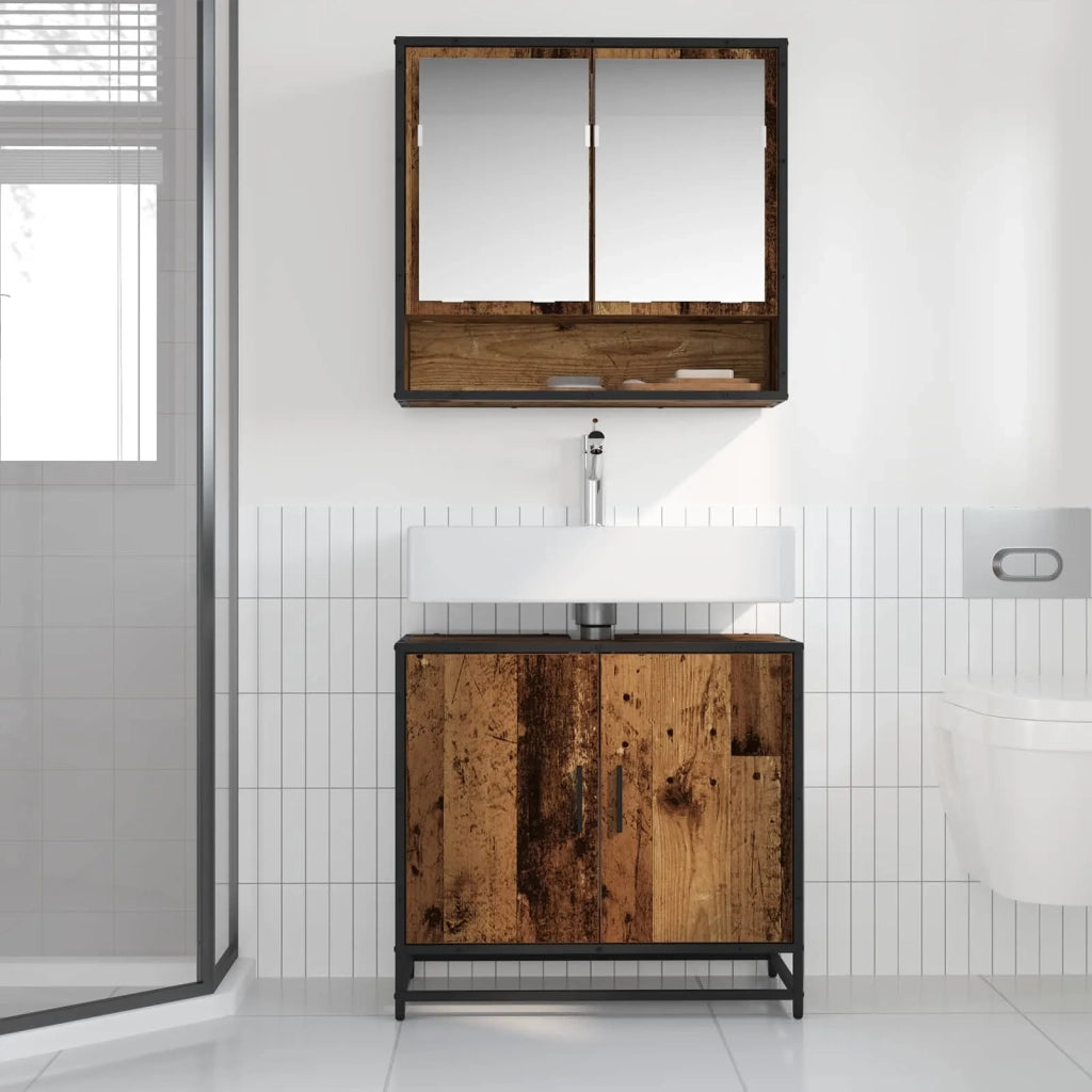 Armadio per Lavabo da Bagno Legno vecchio 65 x 33 x 60 cm 883614
