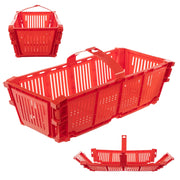 Cesto pieghevole KADAX per frutta e fragole, in plastica, 2 kg