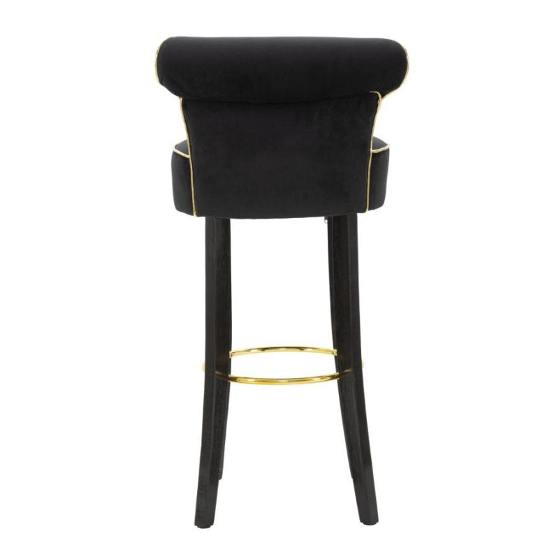 Sgabello Bar Luxy Nero cm 46x48x96